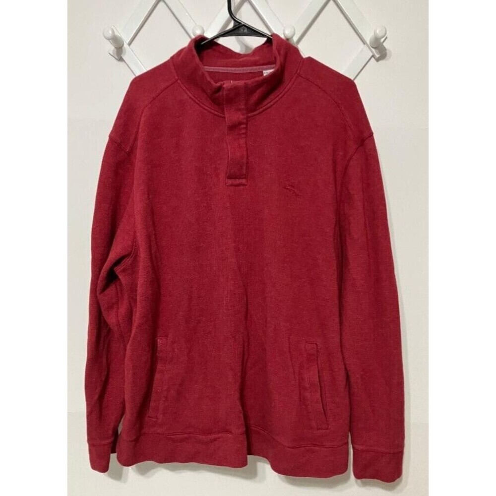 Tommy Bahama XXL Long Sleeve 1/4 Zip‎ Pullover Gorpcore Coastal Grandpa Sweater